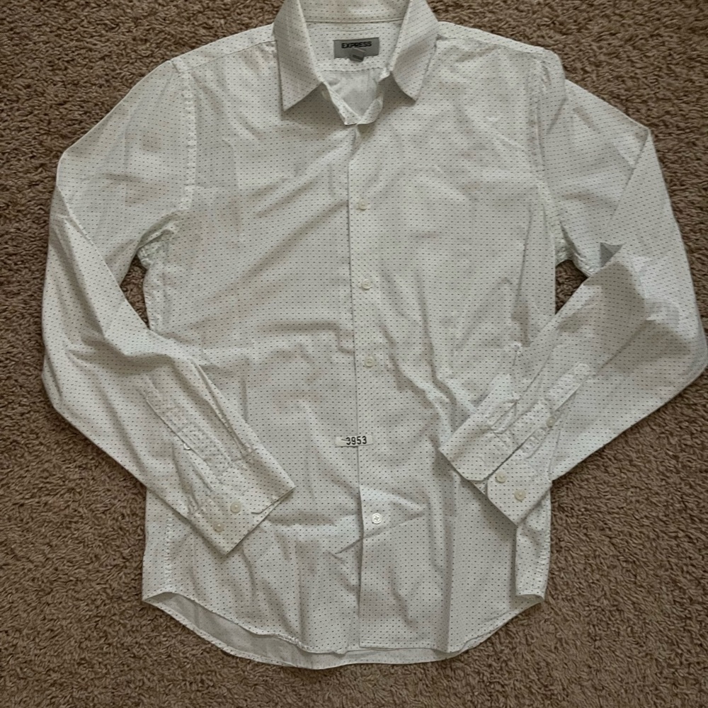 Express Men's Slim fit White Button-Up Shirt